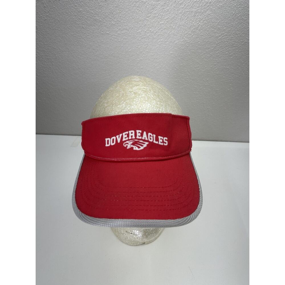 Vitronic Visor Hat Dover Eagles Red White Logo Adjustable Cap